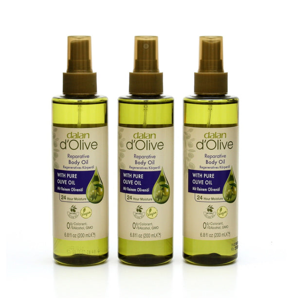 dalan d'Olive - Körperöl Massageöl in Sprühflasche 3 x 200ml im Set | HEDO Beauty