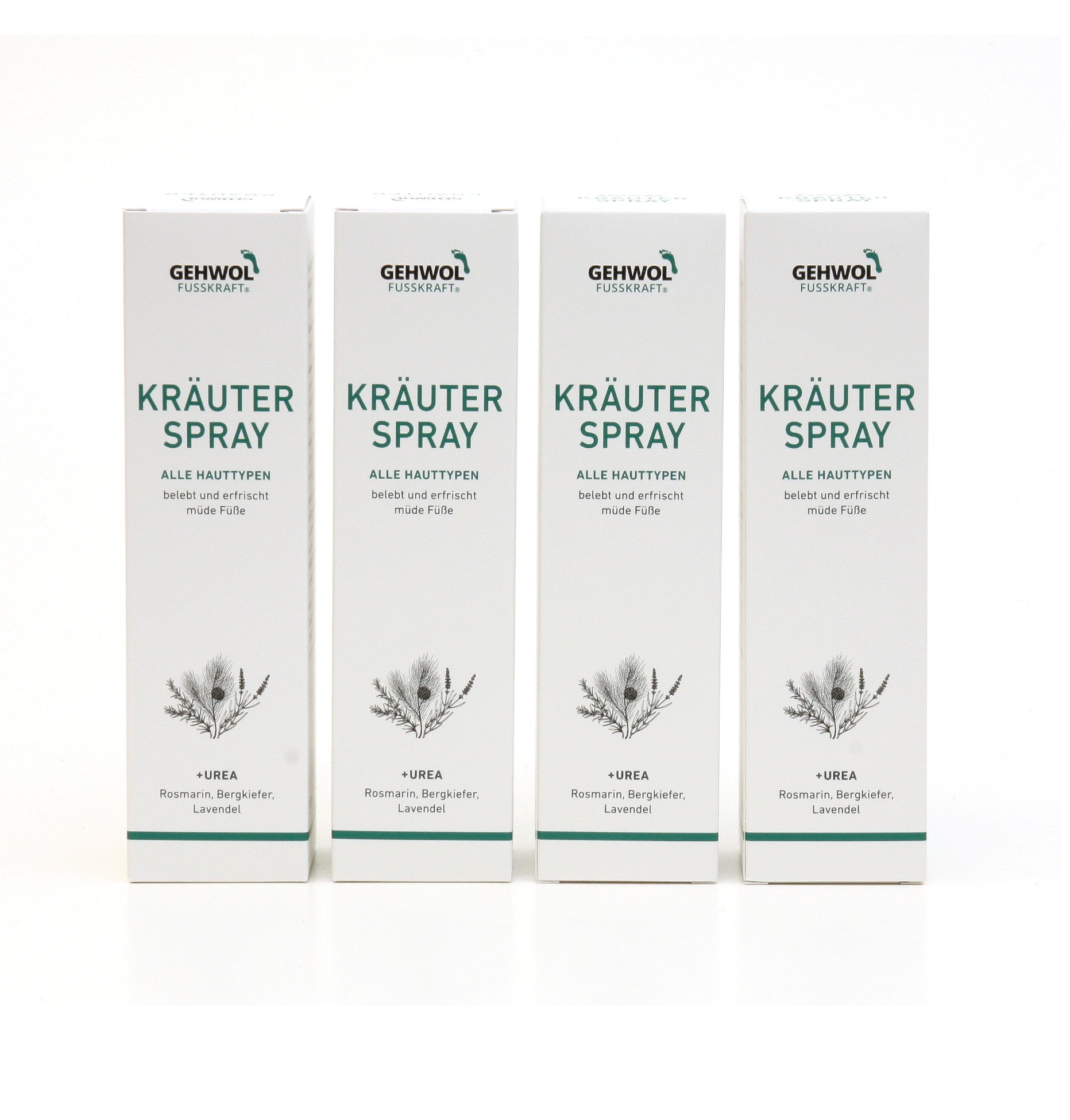 GEHWOL - FUSSKRAFT - Kräuter Spray 4 x 150ml + 3 Geschenke | HEDO Beauty