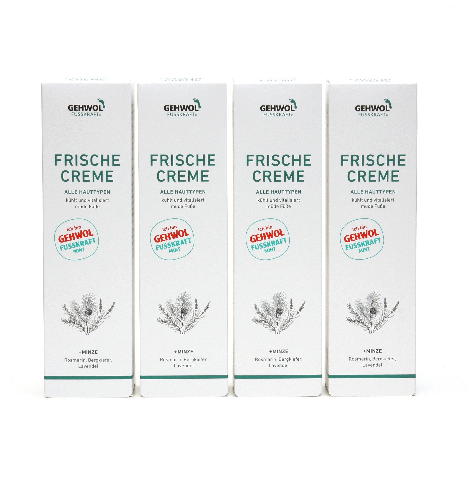 GEHWOL - FUSSKRAFT - Mint Frische Creme 4 x 125ml + 3 Geschenke | HEDO Beauty