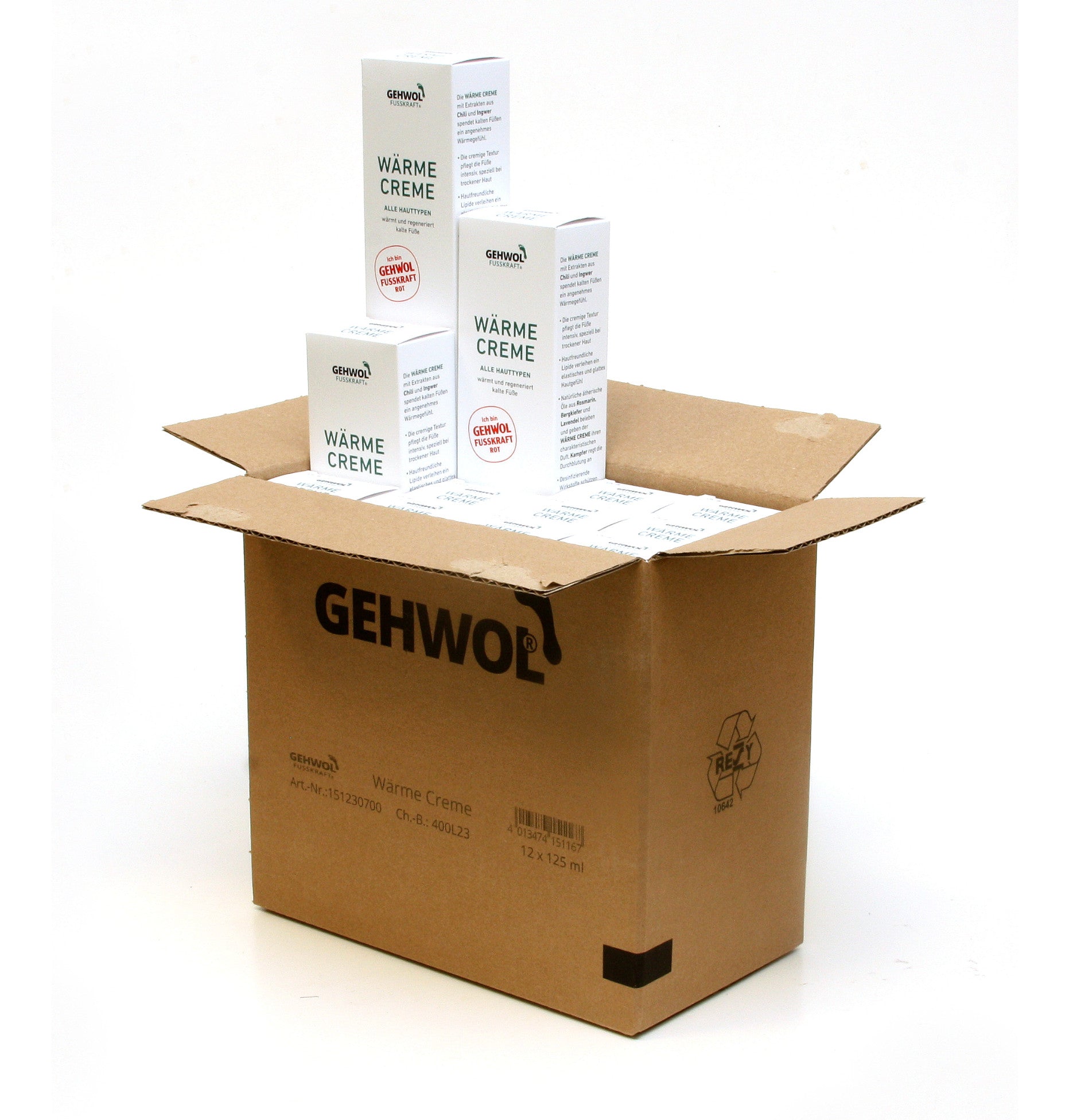 GEHWOL - FUSSKRAFT - Rot Wärme Creme 12 x 125 ml | HEDO Beauty