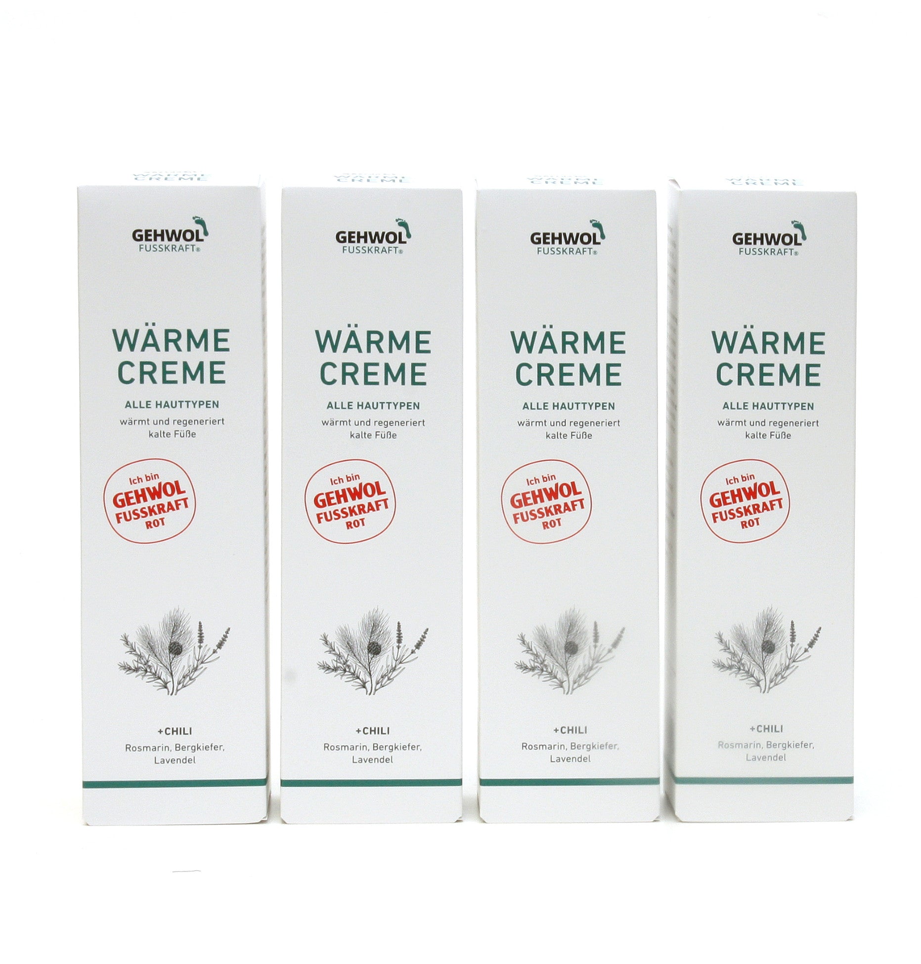 GEHWOL - FUSSKRAFT - Rot Wärme Creme 4 x 125m + 3 Geschenke | HEDO Beauty