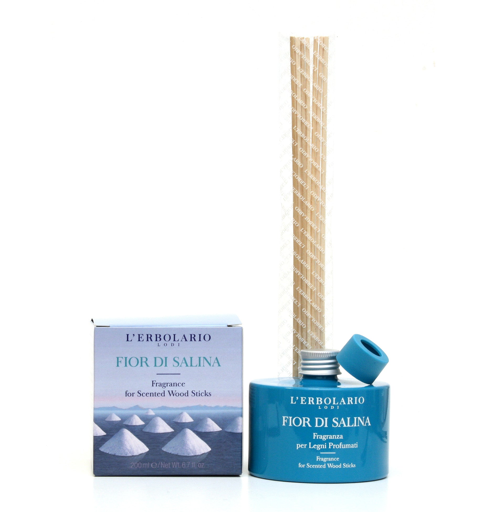 L'Erbolario - FIOR DI SALINA - Raumduft mit Holzstäbchen 200ml | HEDO Beauty