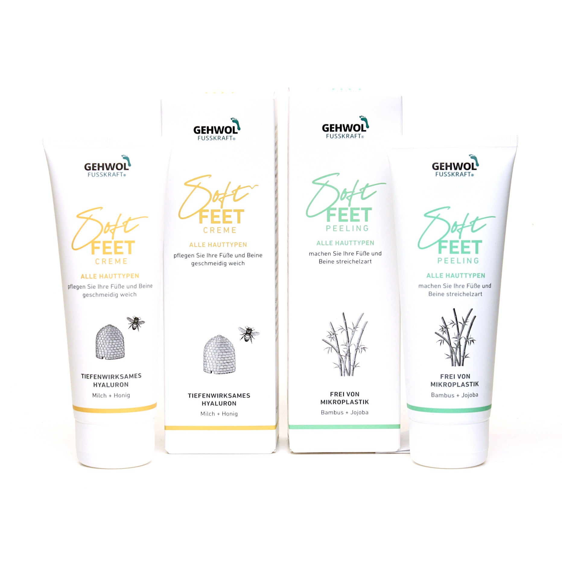 GEHWOL - FUSSKRAFT - Soft feet Creme und Soft Feet Peeling je 1 x 125ml | HEDO Beauty