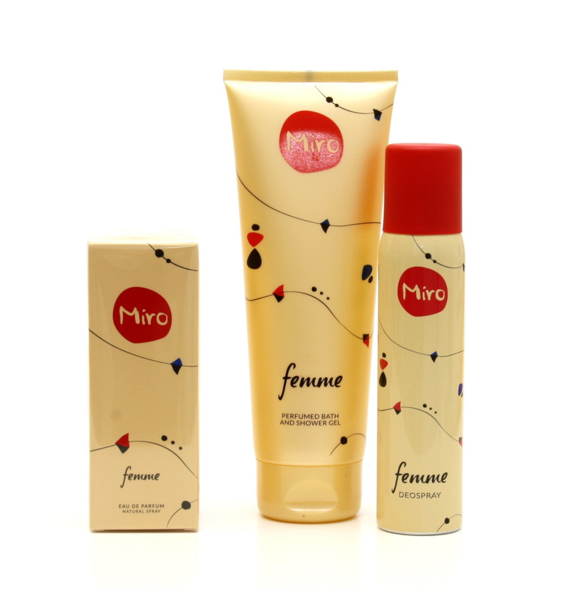 Miro - FEMME - EdP 50ml Duschgel 250ml Deodorant Spray 100ml | HEDO Beauty