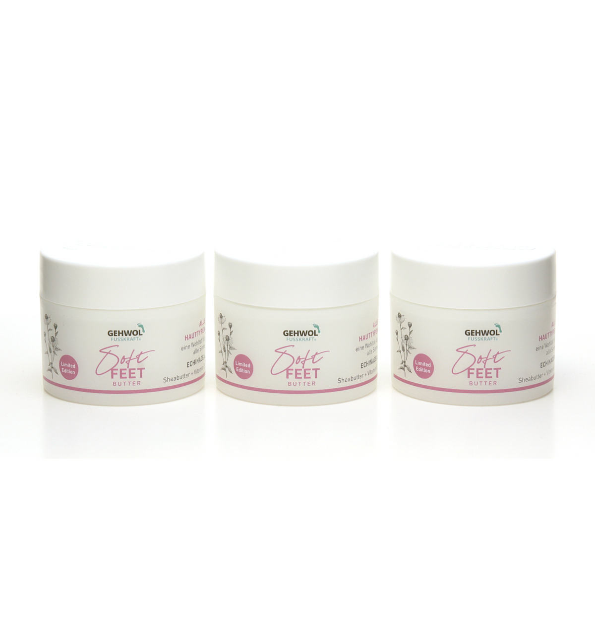 GEHWOL - FUSSKRAFT - Soft Feet Butter m. Echinacea 3 x 50ml Limited Edition | HEDO Beauty
