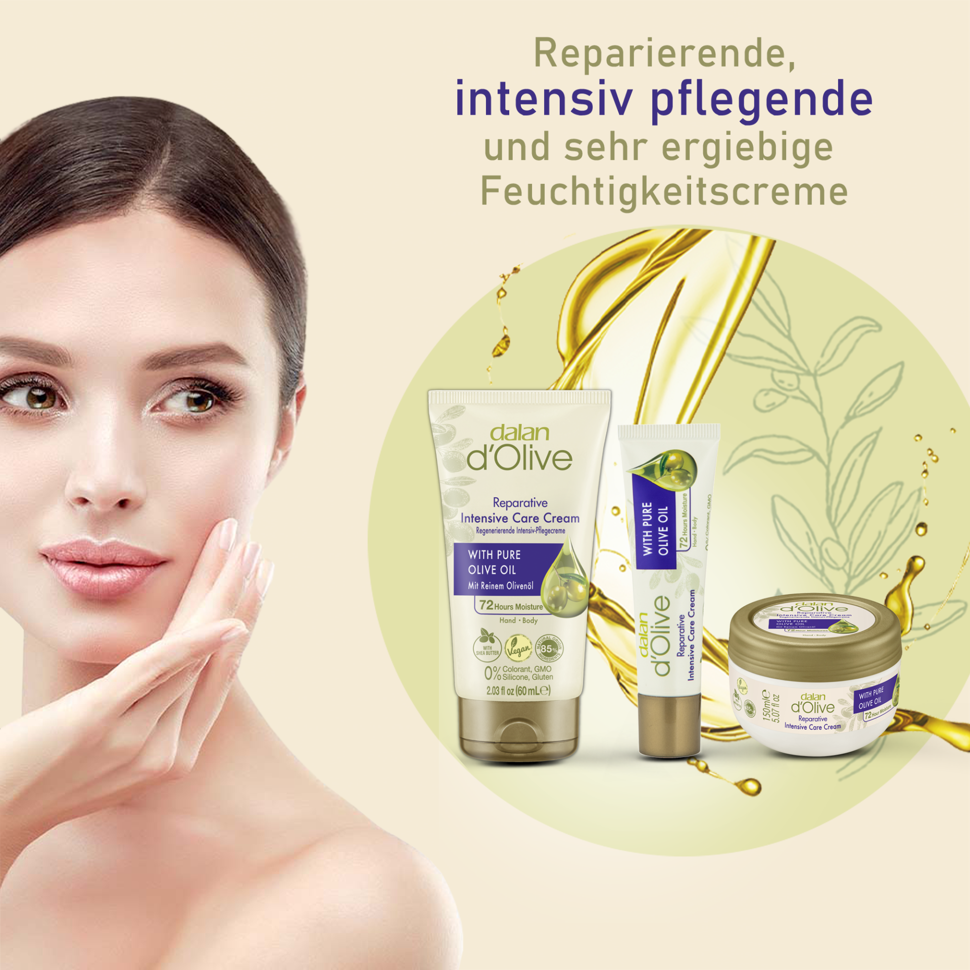 dalan d'Olive - Olivenöl Pflege - Intensiv Handcreme 20ml