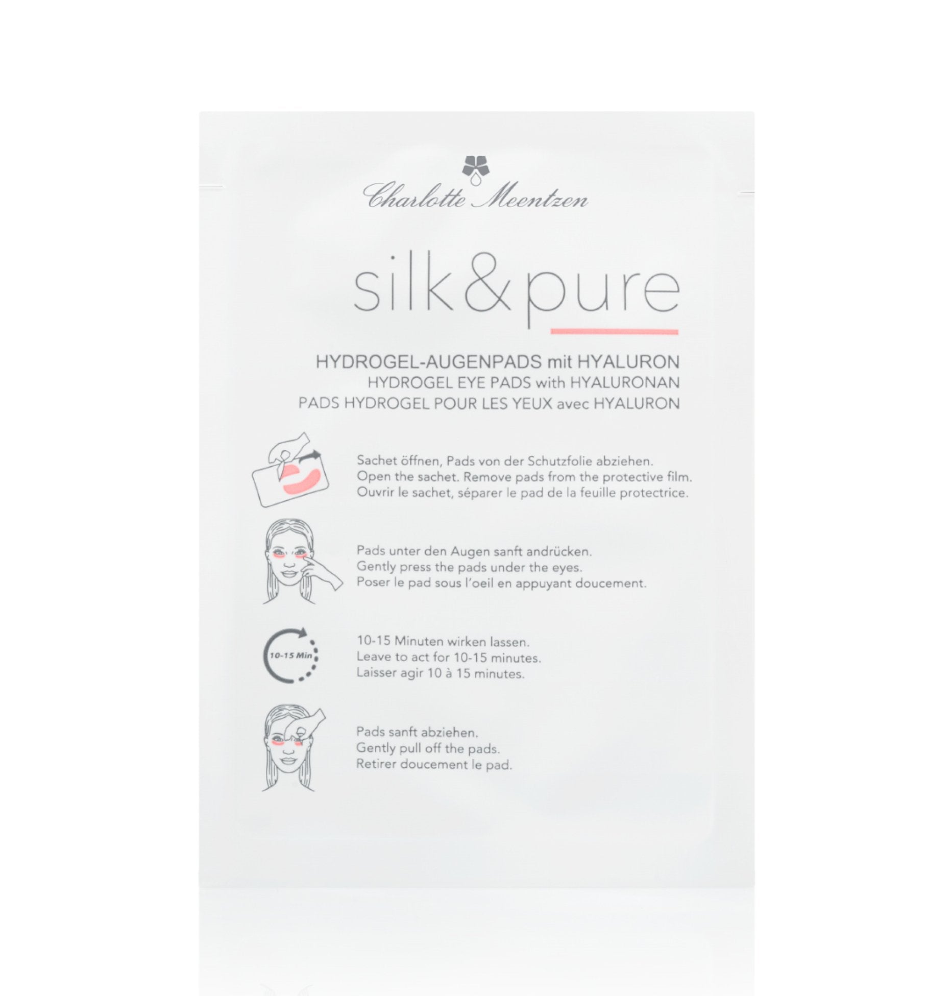 Charlotte Meentzen - Silk & Pure - Hydrogel-Augenpads mit Hyaluron 5x2 Stück | HEDO Beauty