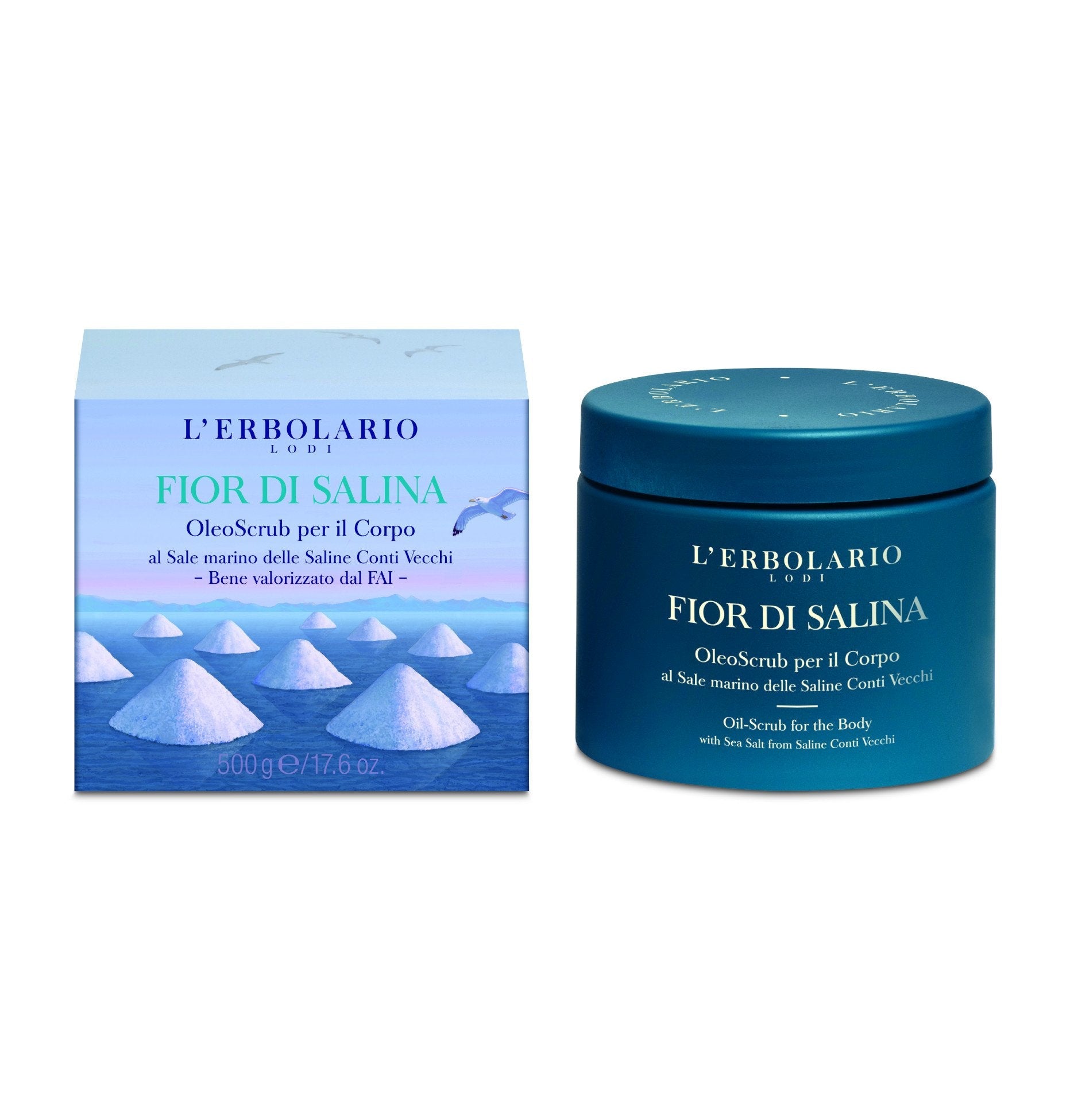 L'Erbolario - FIOR DI SALINA - Öl-Peeling für den Körper 500g | HEDO Beauty