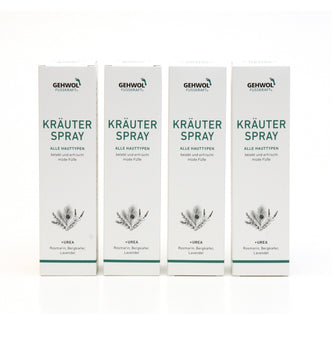 GEHWOL - FUSSKRAFT - Kräuter Spray 4 x 150ml + 3 Geschenke