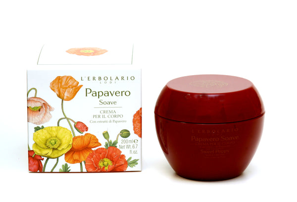 L'Erbolario - PAPAVERO SOAVE - Lieblicher Mohn Körpercreme 200ml | HEDO Beauty