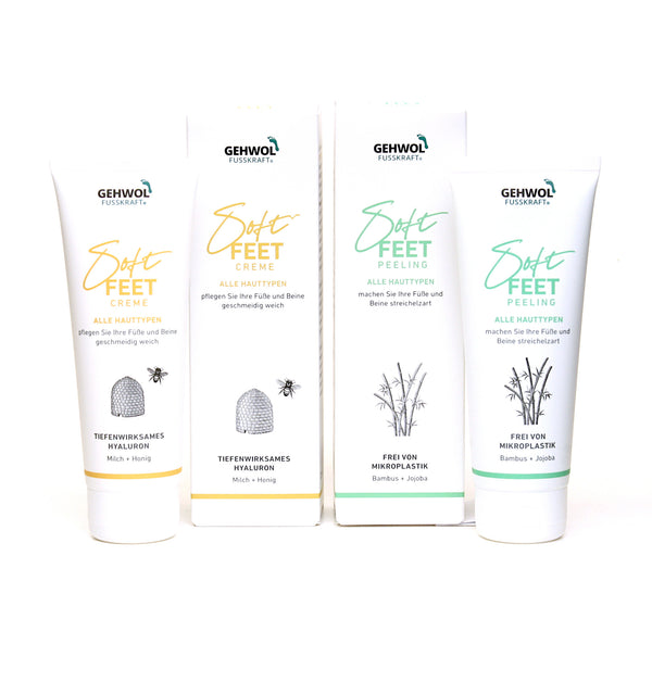 GEHWOL - FUSSKRAFT - Soft feet Creme und Soft Feet Peeling  je 1 x 125ml | HEDO Beauty