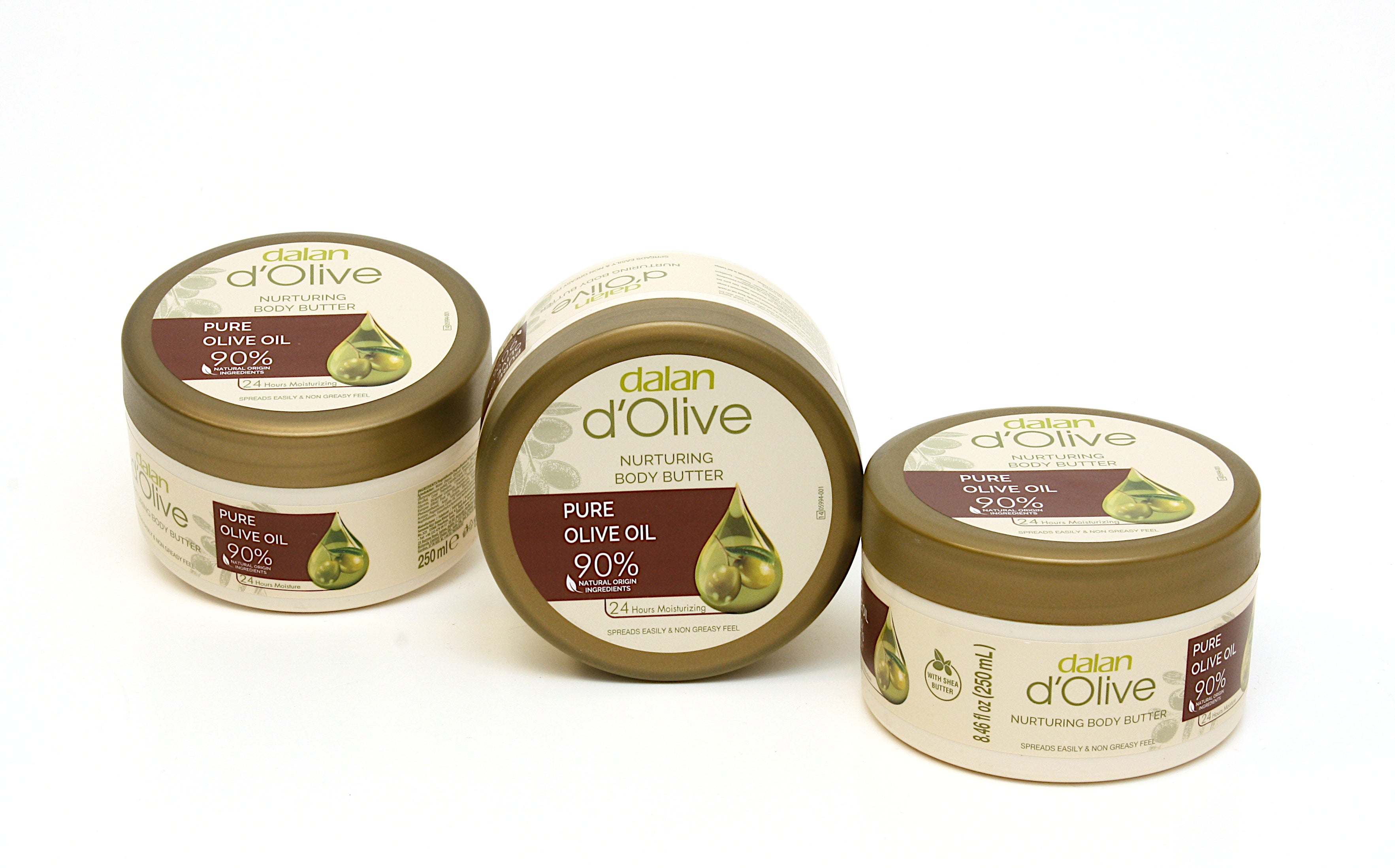 dalan d'Olive - Olivenöl Pflege - Körperbutter 3 x 250ml | HEDO Beauty